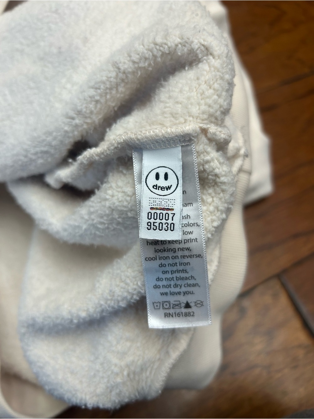 Drew House Cream Smiley Logo Hoodie - Men's - Picture 4 of 7